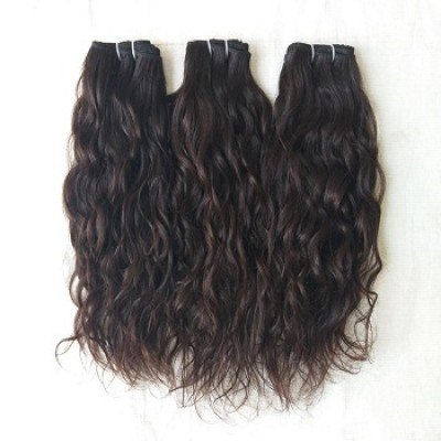 100% Human Hair Extensions Natural Color unprocessed curly wavy hair